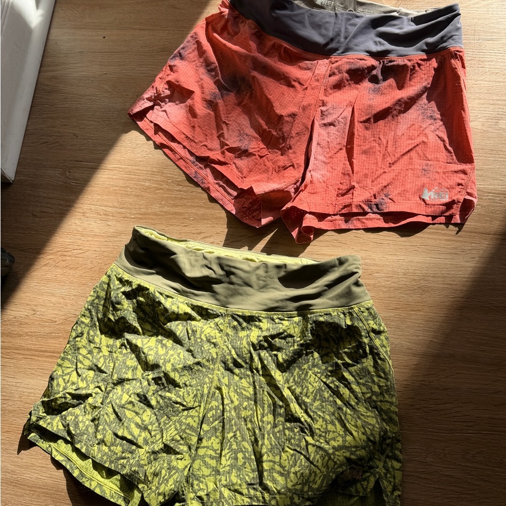 REI Running Hiking Shorts — Pink and Green - Picture 2 of 4